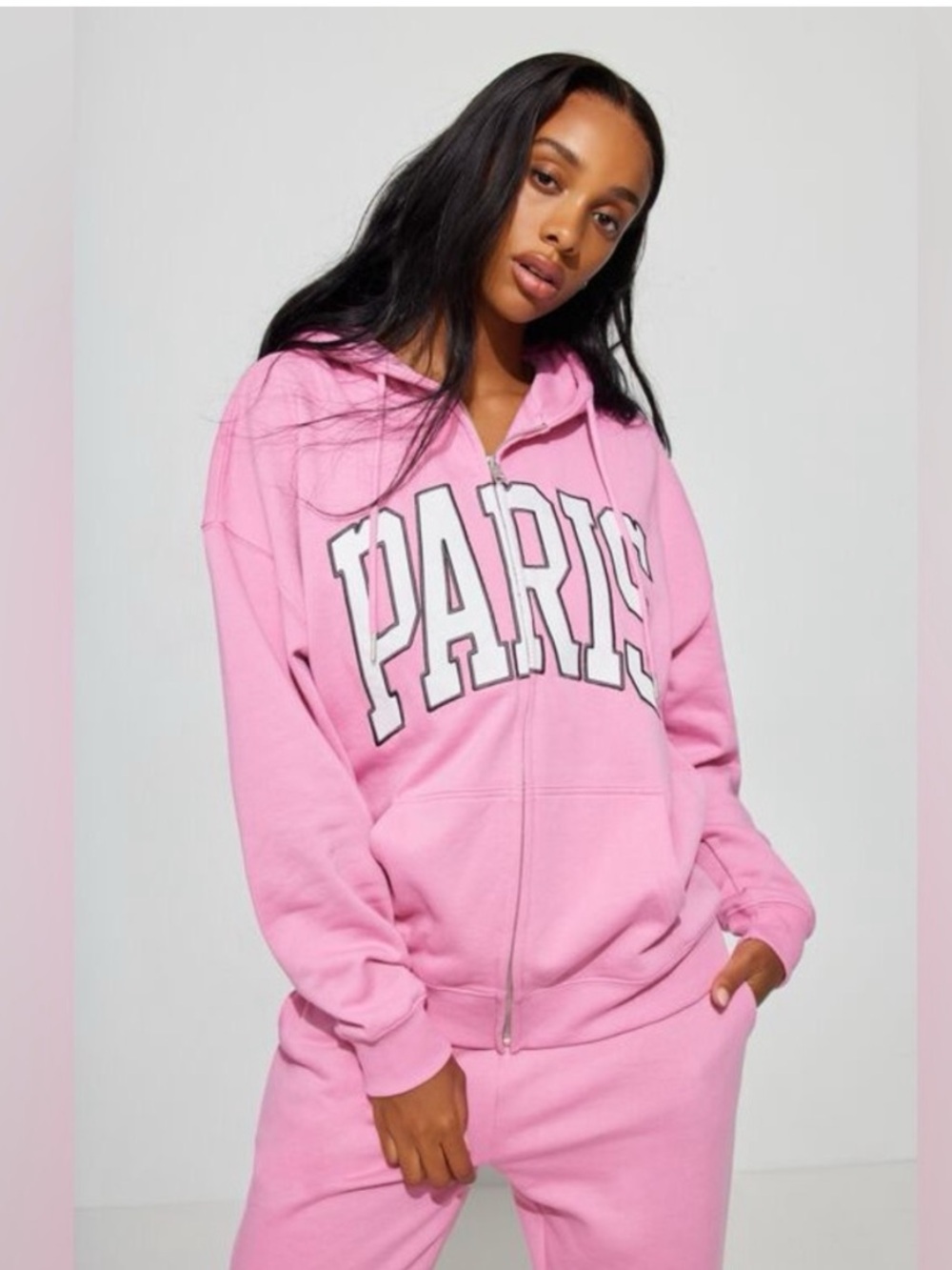 Garage Pink 'PARIS' Full-Zip Hoodie